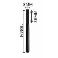 Pack 30 Black 110mm x 8mm Flexible End Plastic Glue Spreaders/Spatulas. S7636