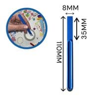 Pack 30 Blue 110mm x 8mm Flexible End Plastic Glue Spreaders/Spatulas. S7676