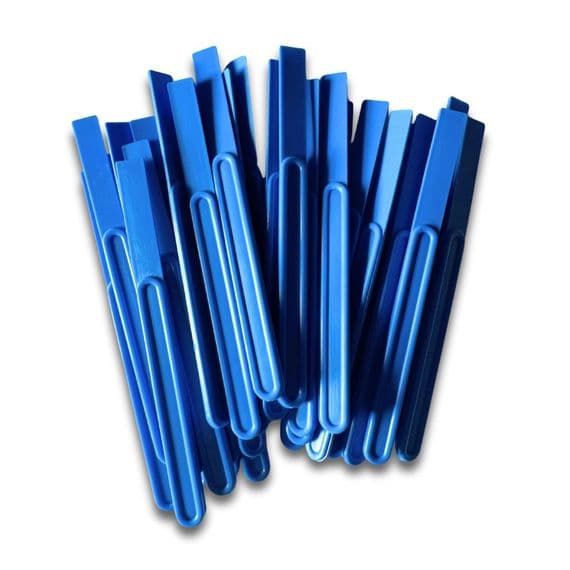 Pack 30 Blue 110mm x 8mm Flexible End Plastic Glue Spreaders/Spatulas. S7676
