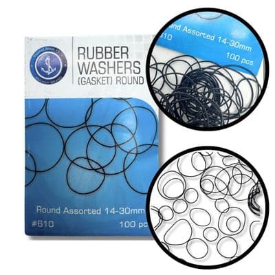Pack of 100 Round Gaskets, Sizes 14 -30mm, 0 Rings Seal Rubber Washers, Watch Repair. J2005