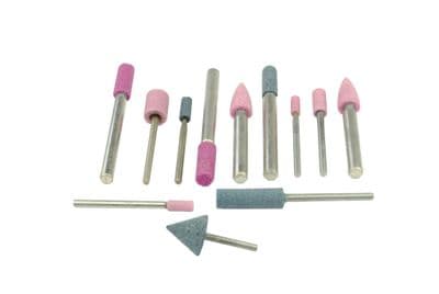 Pack of 12 Morrisflex Mounted Points Grinding Wheels 1/8" & 1/4" 3.2mm 6mm Shank. S7025