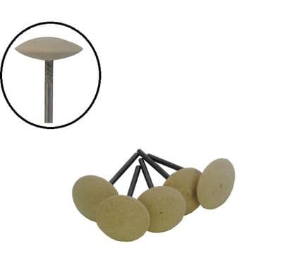 Pack of 5 Mounted Hard Felt Buffing Discs, 2.35mm Shank. X8152