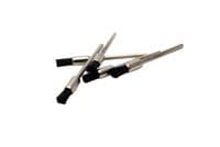 Pack of 5 Narrow Wheel Brushes, Black Nylon, 2.3mm Shank. X1284