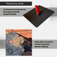 Plastering Hawk 33cm x 33cm or 13" x 13". X7077. Linic Products UK Made