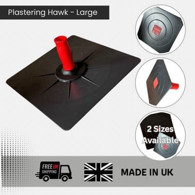 Plastering Hawk 33cm x 33cm or 13" x 13". X7077. Linic Products UK Made