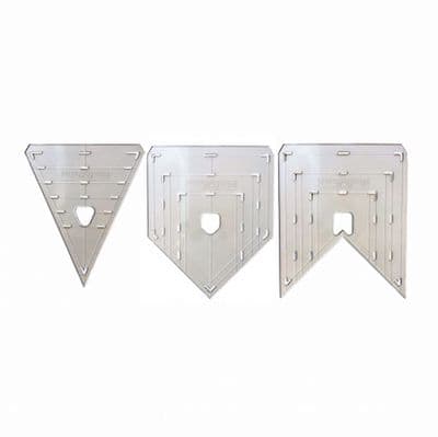 Plastic Bunting Templates, Choice of Shape, Clear Plastic, Pennant, Flag, Triangle. S7886