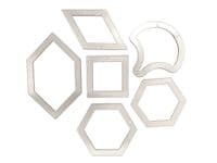 Plastic Patchwork Templates, Set A: 6 Different Shapes, Craft Stencils. S7880