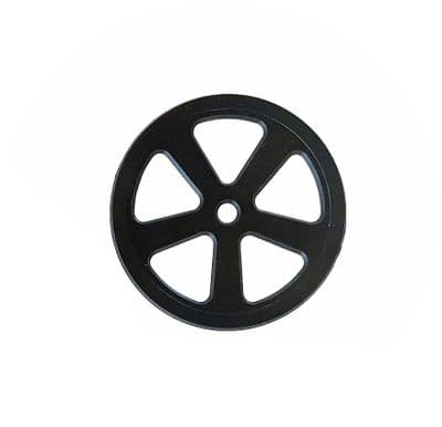 Plastic Project Bore Wheels, Lightweight, Black,  3 Sizes Available.