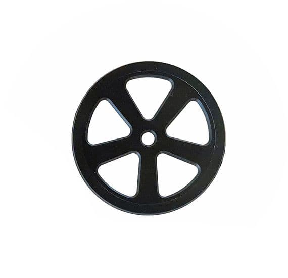 Plastic Project Bore Wheels, Lightweight, Black,  3 Sizes Available.
