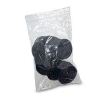 Plastic Project Bore Wheels, Lightweight, Black, Bag of 60,  64mm Dia. S7401B