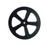 Plastic Project Bore Wheels, Lightweight, Black, Bag of 60,  64mm Dia. S7401B