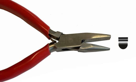 Pliers, Flat /External Half Round Nose  Jewellery Making Forming Beading Wire Wrapping. J2404