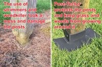 Post-Tector Fence Post Saver Protector Guard Shields, Fits 3