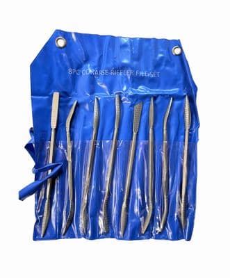 Riffler File Set, 8 Piece, Rasp, Coarse, Woodworking. W8072