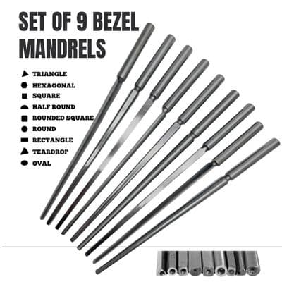 Ring Bezel Mandrels, New Set of 9, Wire Wrapping, Jewellery, Tools, Shaping. J1509