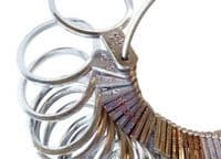 Ring Sizer Gauge with US sizes 1-15, European sizes 1-36, Circumference & Diameter in mm. D8030