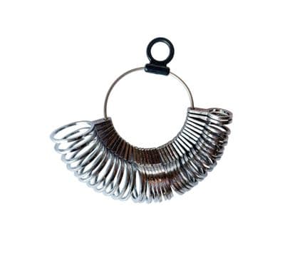 Ring Sizer Gauge with US sizes 1-15, European sizes 1-36, Circumference & Diameter in mm. D8030
