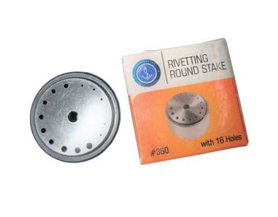 Rivetting Stake, 16 Hole Mini Round. J1033