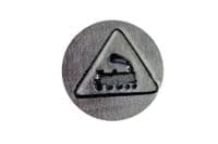 Road Sign Design Metal Stamp, Railway Level Crossing.