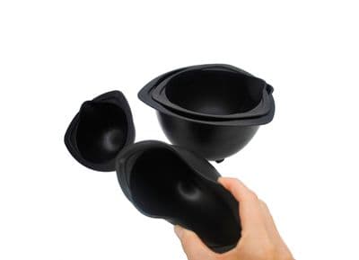 Rubber Investment Mixing Bowl, Set of 4, 90mm, 115mm, 135mm, 160mm. Wax casting,  jeweller. S7708