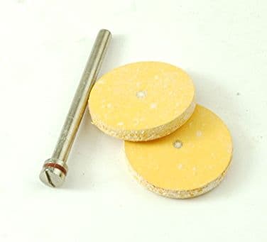 Rubber Polishing Discs x 2 with Arbor. X1204