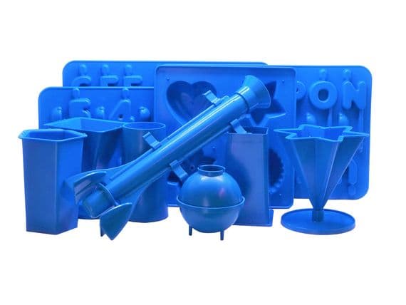 Set of 11 Candle Moulds, Trays A-Z, 0-9, 4 Shapes and Various Round/Pillar Candle Moulds. S7614