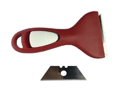 Set of 1x Glass and Ceramic Hob Scraper Cleaner with 5x Spare Blades. Rust Resistant. S7833