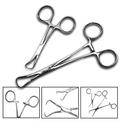 Set of 2 Towel Clamp Forceps, One 5
