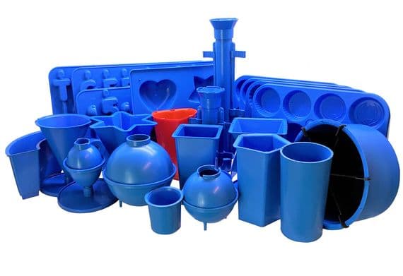 Set of 23 Candle Moulds Molds including, Cork, Wax Melts, Votive, Number, Pillar, Pyramid etc. S7678