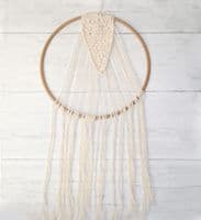 Set of 8 Macrame Rings Hoops, Brown, Wall Hanging, Plant Hangers, Dream Catchers. S7823