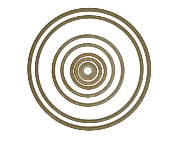 Set of 8 Macrame Rings Hoops, Brown, Wall Hanging, Plant Hangers, Dream Catchers. S7823