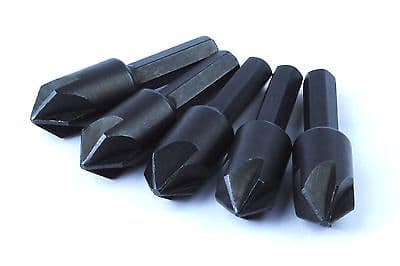 Set x 5 Carbon Steel Countersink Drill Bits 12mm. W3374