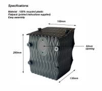 Small Bird Nesting Box with 32mm Entrance Hole (FREE HOLE COVER).  S7927. Linic Products UK Made