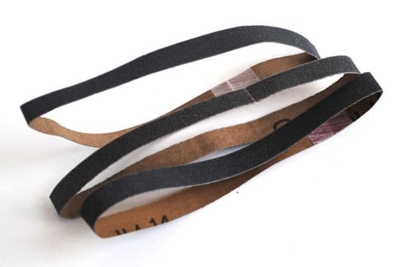 Spare Belts x 3, 150, 240, 320 Grit for our 25mm File Sander, Sanding, Modelling, Miniature. W3299