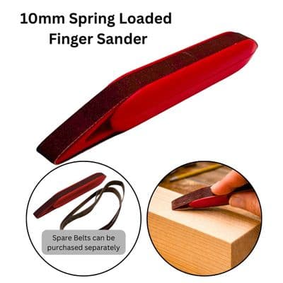 Spring Loaded Finger Sander 10mm. Ideal for hobbies, dollshouse, miniature. W3291