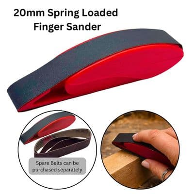 Spring Loaded Finger Sander 20mm. Ideal for hobbies, dollshouse, miniature. W3292