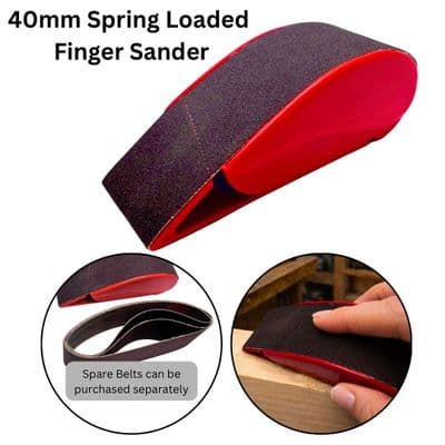Spring Loaded Finger Sander, 40mm. Ideal for hobbies, dollshouse, miniature. W3294
