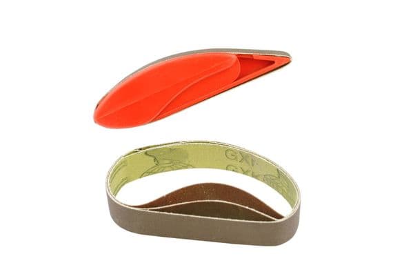 Spring Loaded Mini Precision Sander, 20mm & 3 Spare Belts Sanding. Linic UK Made. W3202