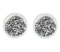 Stainless Steel Media Dish Cone Shot,  Set of 2, 1kg each of 7mmx3mm & 6mmx3mm. J1415
