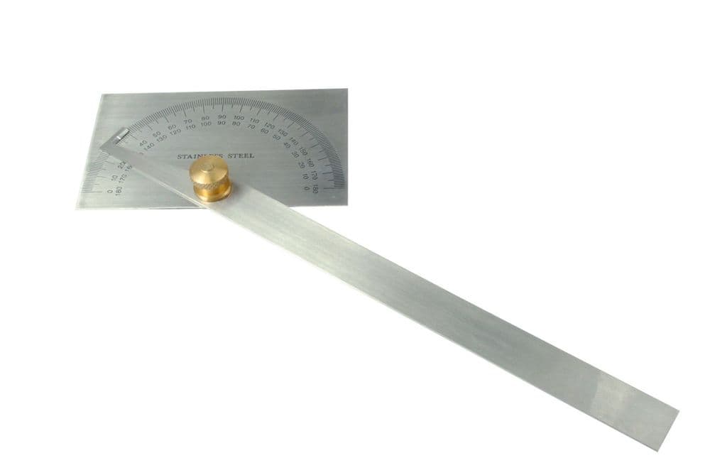 Stainless Steel Protractor with Brass Locknut M0001