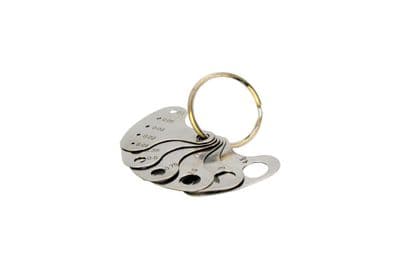 Stainless Steel Stone Gauge Keyring. J2257
