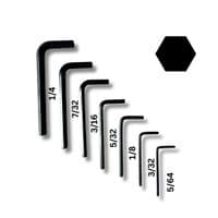 Stanley 7 English Hex Allen Keys 5/64