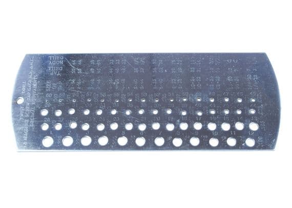 Steel Twist Drill & Machine Tap Gauge n.f & n.c Decimal Equivalents. M0419