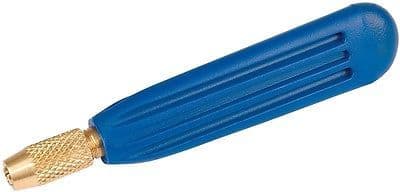 Swiss Needle File Handle, 3.5mm Collet, Blue. M0310