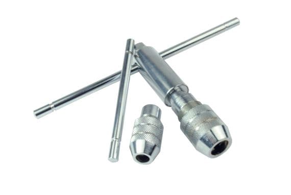 Tap Wrench, 2 Piece Interchangeable Ratchet, 5/32 - 1/4 