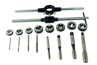 Tap Wrench Set & Carbon Steel Die & HSS Taps & Tap Holder Metric. M0991