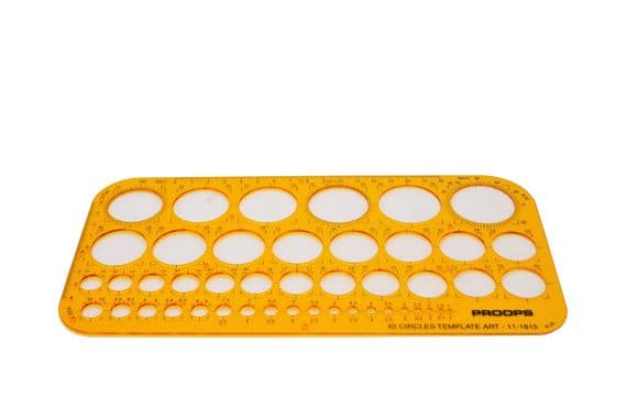 Technical Jewellery Design Circle Circular Round Stencil Template, 1-36mm. (#1815) J2053