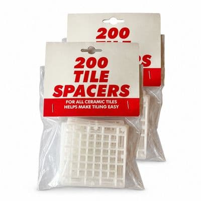 Tile Spacers, 2 Packs of 200 (400 Spacers in Total). S7914