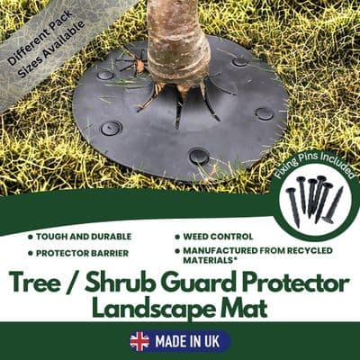 Tree-Tector Tree / Shrub Rubber Mat Guard Protector Barrier for Grass and Weed Control. X8139