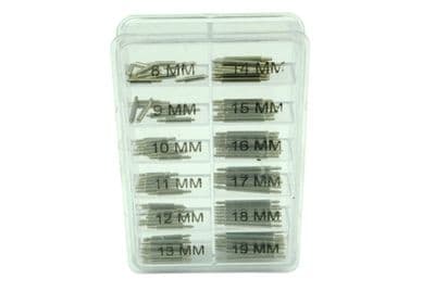 Watch Springs Box Set of 100 Pieces, 8mm - 19mm long, 1.6mm Dia. J1131